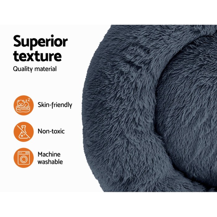i.pet pet bed dog cat 90cm large calming soft plush bed dark grey i.pet pet bed dog cat 90cm large calming soft plush bed dark grey