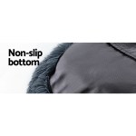 i.pet pet bed dog cat 90cm large calming soft plush bed dark grey