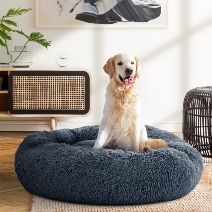 i.pet pet bed dog cat 90cm large calming soft plush bed dark grey i.pet pet bed dog cat 90cm large calming soft plush bed dark grey