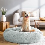 i.pet pet bed dog cat 90cm large calming soft plush light grey i.pet pet bed dog cat 90cm large calming soft plush light grey
