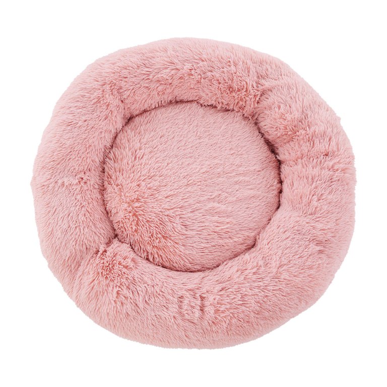 i.pet pet bed dog cat 90cm large calming soft plush pink