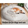 i.pet pet bed dog cat 90cm large calming soft plush white brown i.pet pet bed dog cat 90cm large calming soft plush white brown