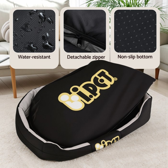 i.pet dog bed xxl large jumbo pet calming soft sofa cushion mat washable 130x90x26cm