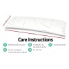 giselle bedding body support pillow bamboo cover Eco Land pillow care instructions and dimensions.