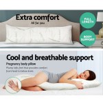 Pregnancy body pillow for full-length comfort and support.