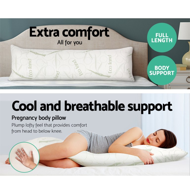 Pregnancy body pillow for full-length comfort and support.