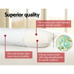 Memory foam pillow with bamboo cover and gel filling