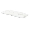 giselle bedding body support pillow bamboo cover Eco-friendly long white pillow on white background.