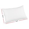 giselle bedding duck feather down pillow luxury twin pack White pillow with dimensions 75cm by 50cm.