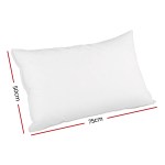 White pillow with dimensions 75cm by 50cm.