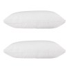 giselle bedding duck feather down pillow luxury twin pack Two white pillows stacked horizontally