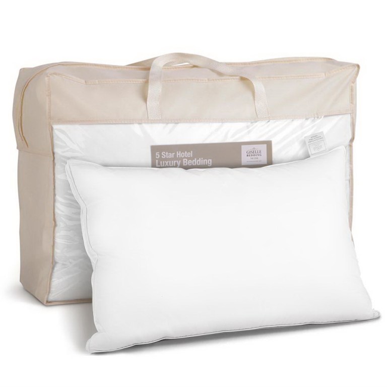 Luxury bedding pillow with storage bag