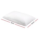 giselle bedding duck feather down pillow twin pack White pillow 75cm x 50cm dimensions