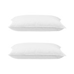 giselle bedding duck feather down pillow twin pack Two white pillows, side by side.