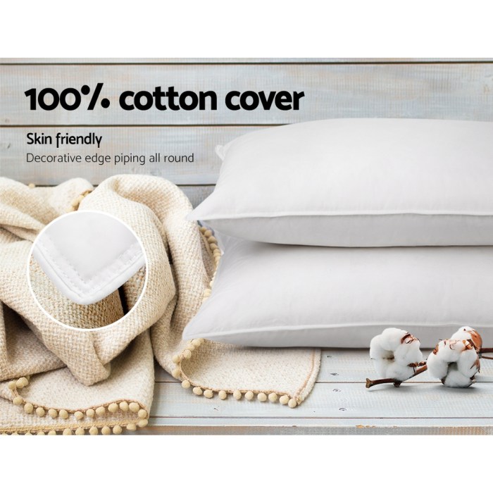 100% cotton cover pillow with decorative piping.