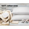 giselle bedding goose feather down pillow twin pack 100% cotton pillows with decorative edge piping.