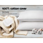 100% cotton pillows with decorative edge piping.