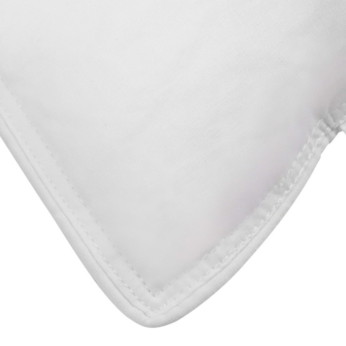 giselle bedding goose feather down pillow twin pack Close-up of a white pillow corner.
