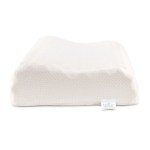 giselle bedding natural latex pillow twin pack White ergonomic pillow on white background