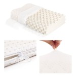 giselle bedding natural latex pillow twin pack Contour latex pillow with breathable cover and zip.