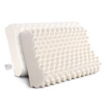 giselle bedding natural latex pillow twin pack Ergonomic pillow with contoured foam surface.