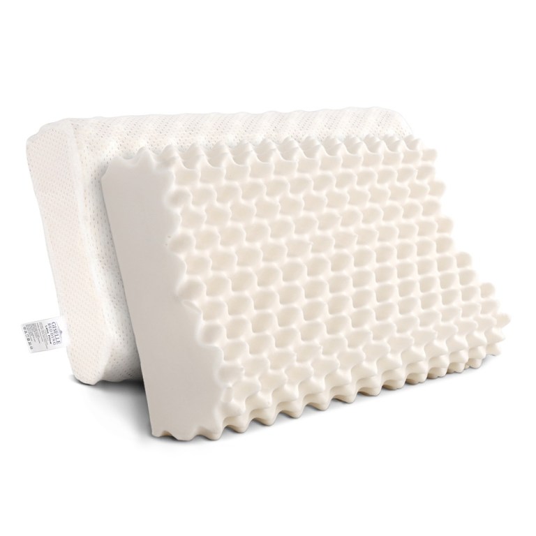 giselle bedding natural latex pillow twin pack Ergonomic pillow with contoured foam surface.