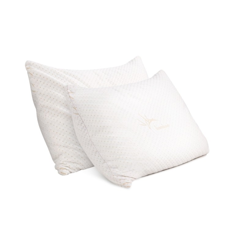 giselle bedding memory foam pillow bamboo cover twin pack Two bamboo memory foam pillows