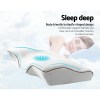 giselle bedding memory foam contour pillow grey Butterfly-shaped pillow for neck and shoulder support.