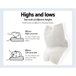 Adjustable height pillow for different sleeping positions.