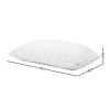 giselle bedding memory foam pillow single size twin pack White pillow with dimensions: 73cm x 48cm x 15cm.