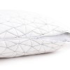 giselle bedding memory foam pillow single size twin pack White pillow with geometric pattern and zipper opening.