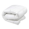 giselle bedding 500gsm duck down feather quilt king Folded white quilt isolated on white background.