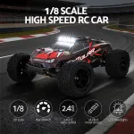 keezi kids remote control car off road truck with lights electric vehicle toys