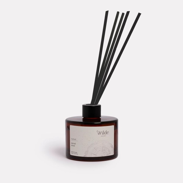 reed diffuser cedar and saffron by wilde aroma (copy) Wilde Aroma reed diffuser in sacred wood scent.