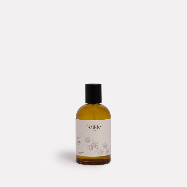 honeysuckle & bushflower room spray by wilde aroma (copy) Wilde Aroma essential oil bottle on white background.