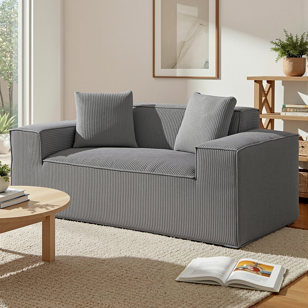 artiss 2 seater sofa loveseat sofas bed couch no assembly corduroy small couches apartement