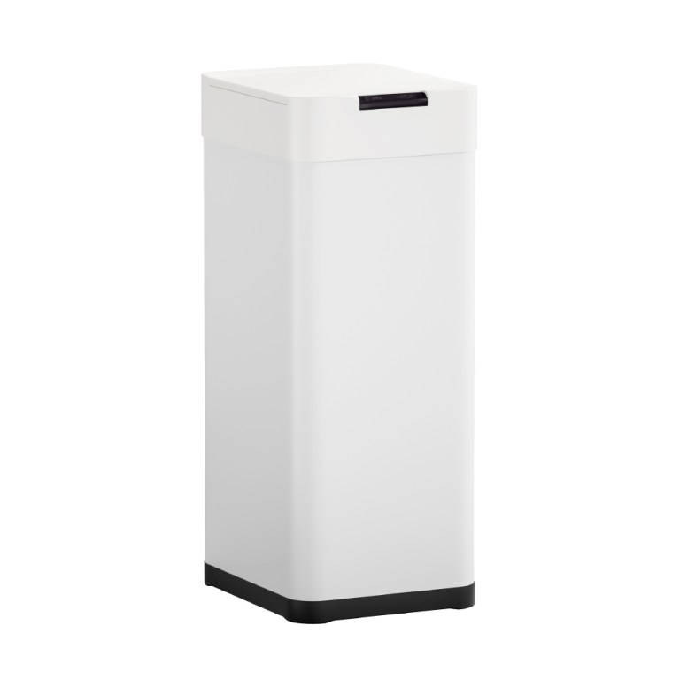 White touchless kitchen bin, modern design