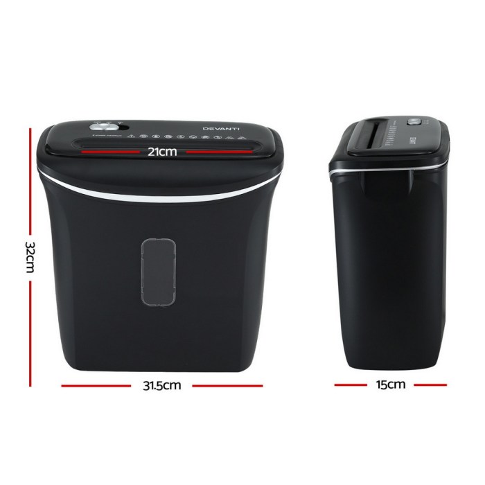 devanti 12l cross cut shredder 8 sheet paper home office credit card devanti 12l cross cut shredder 8 sheet paper home office credit card