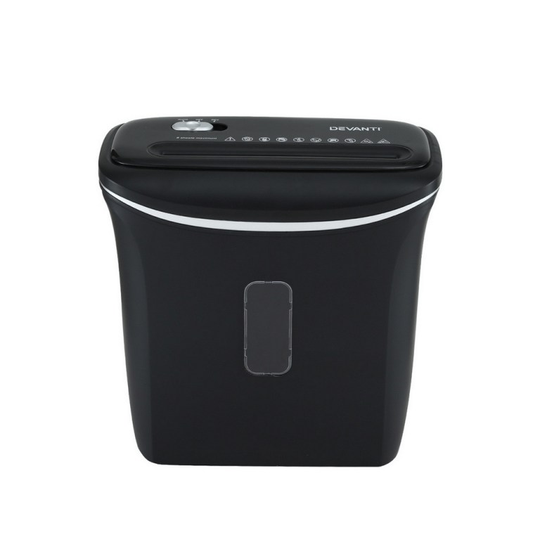 devanti 12l cross cut shredder 8 sheet paper home office credit card