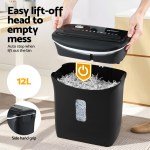 devanti 12l cross cut shredder 8 sheet paper home office credit card