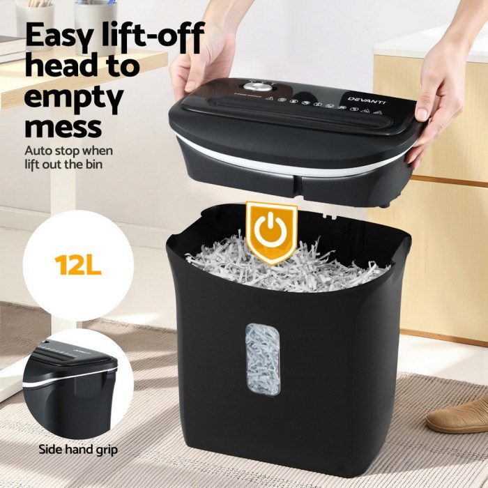devanti 12l cross cut shredder 8 sheet paper home office credit card devanti 12l cross cut shredder 8 sheet paper home office credit card