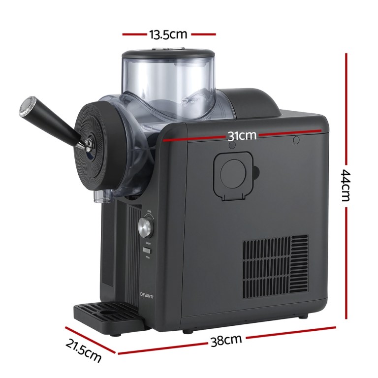 devanti 2l slushie machine ice cream maker frozen smoothies milkshakes black