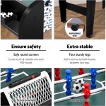 4ft soccer table foosball football game home family party gift playroom blue Foosball table with safety features and score counter.