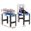 5 in 1 game table pool table tennis air hockey basketball arcade gift Multifunctional game table with basketball, air hockey features.