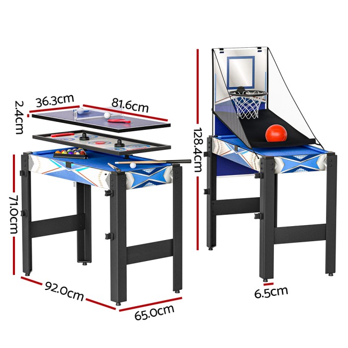 5 in 1 game table pool table tennis air hockey basketball arcade gift Multifunctional game table with basketball, air hockey features.