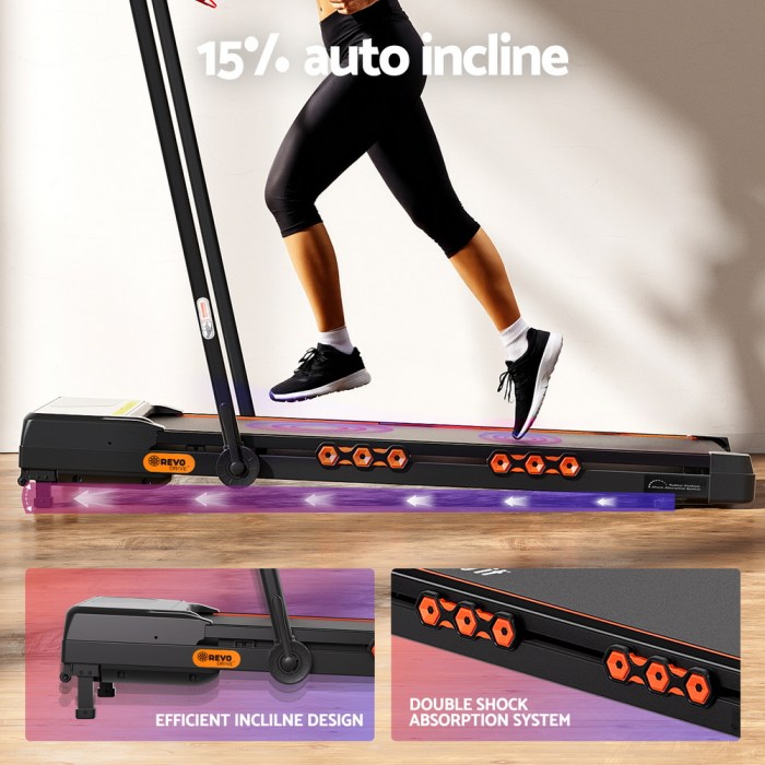 everfit treadmill electric walking pad auto incline foldable for home gym black everfit treadmill electric walking pad auto incline foldable for home gym black