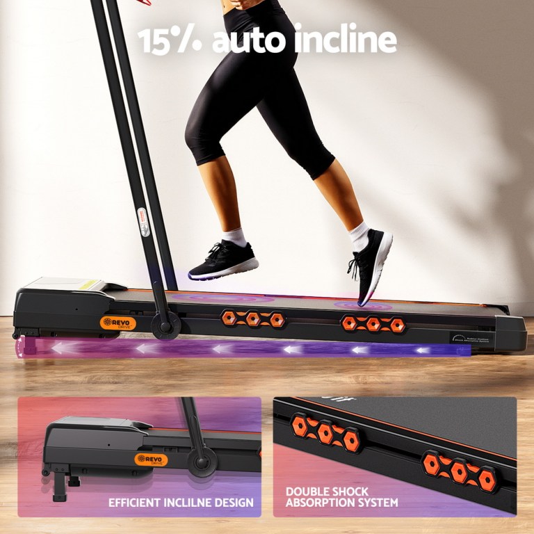 everfit treadmill electric walking pad auto incline foldable for home gym black everfit treadmill electric walking pad auto incline foldable for home gym black
