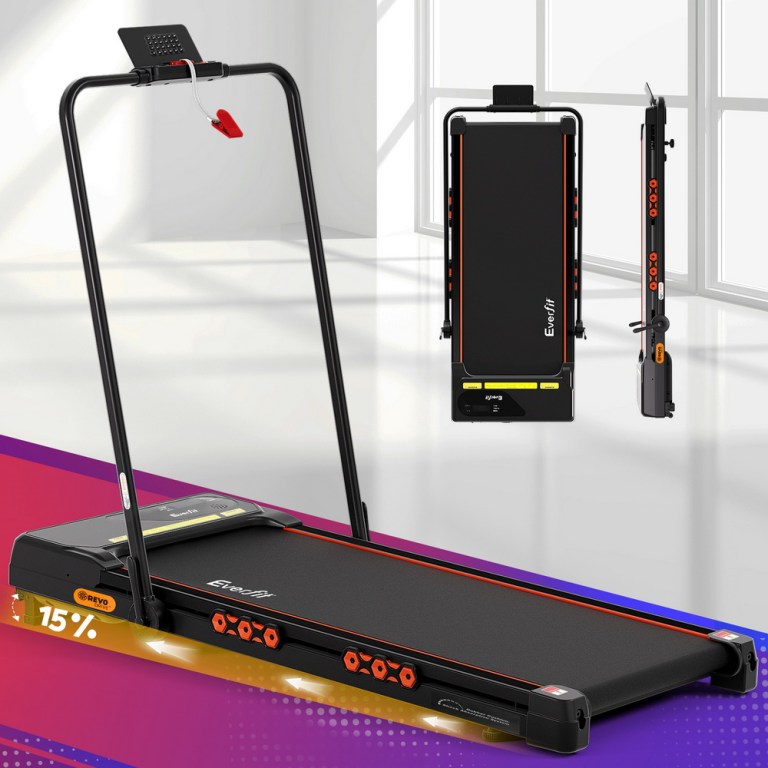 everfit treadmill electric walking pad auto incline foldable for home gym black everfit treadmill electric walking pad auto incline foldable for home gym black