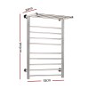 devanti electric heated towel rail rack 14 bars wall mounted clothes dry warmer