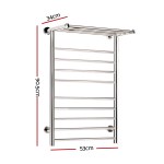 devanti electric heated towel rail rack 14 bars wall mounted clothes dry warmer devanti electric heated towel rail rack 14 bars wall mounted clothes dry warmer